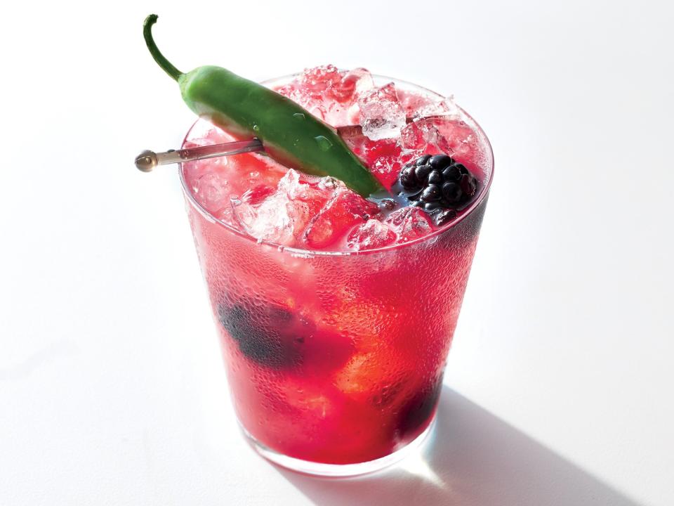 Spicy Serrano and Blackberry-Orange Margarita