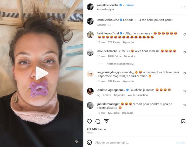 Humour : Camille Lellouche s'amuse à imaginer ce que pense un bébé, et  c'est hilarant