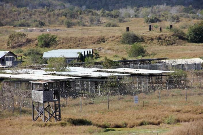 Only used for a few months in 2002, Camp X-Ray at Guantanamo is now overgrown and preserved by court order as a possible crime scene after detainees alleged torture there (AFP Photo/Thomas WATKINS)