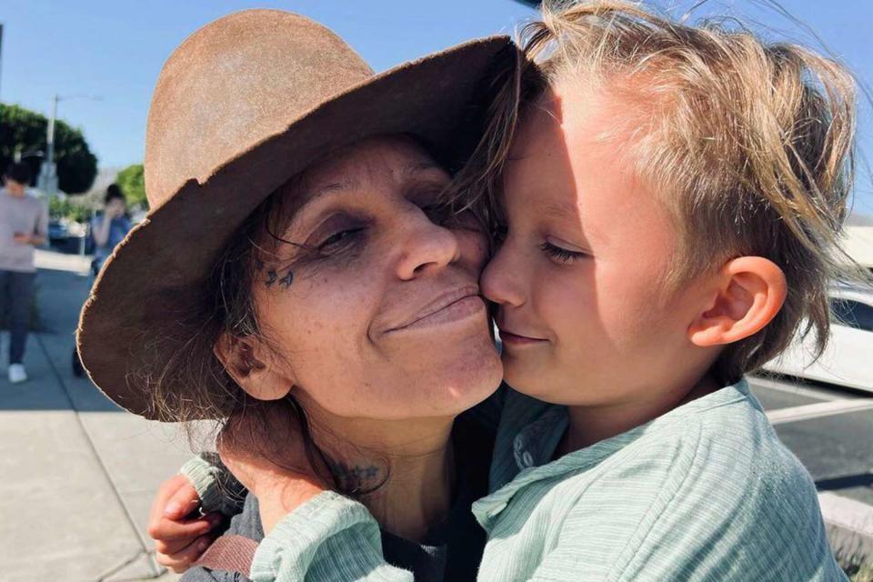 <p>Linda Perry/Instagram</p> linda perry instagram with son Rhodes