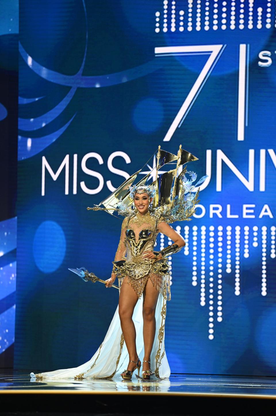 Miss Indonesia in the 2023 Miss Universe Costume Contest.