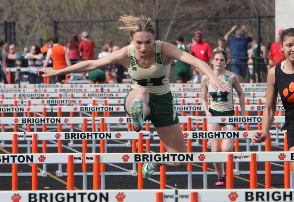 Howell's Kaitlyn Ward has the fastest times in Livingston County in both hurdles events.