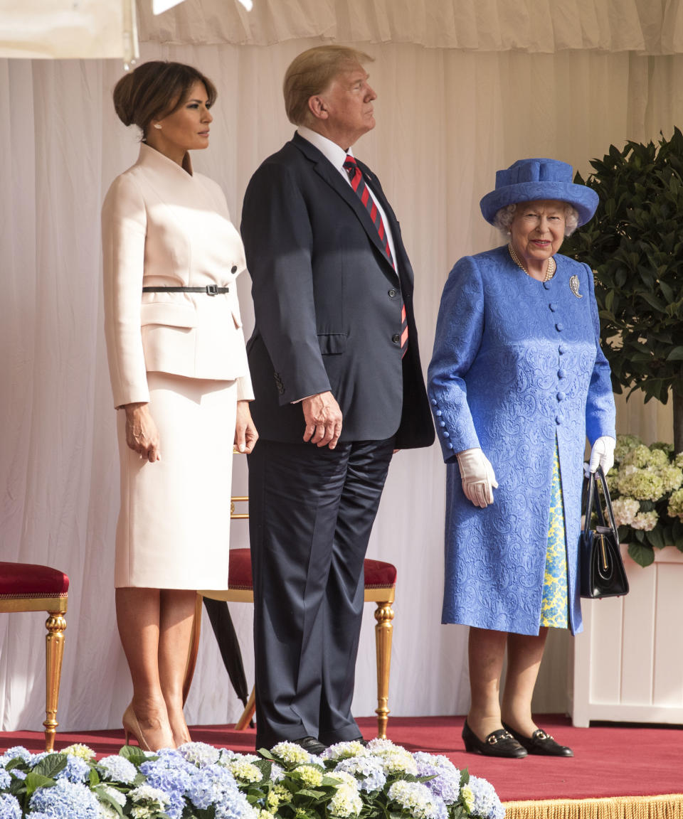 The Queen met Trump and Melania on the weekend at Windsor castle. Photo: Getty