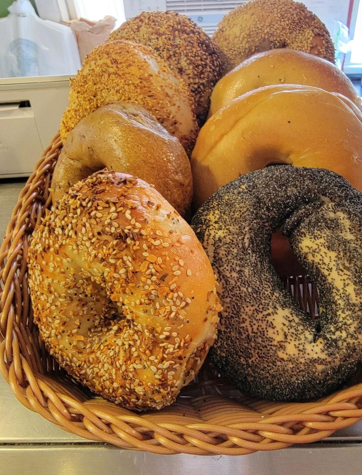 Fresh made bagels at Bay Ave. Bakery & Cafe in Highlands.