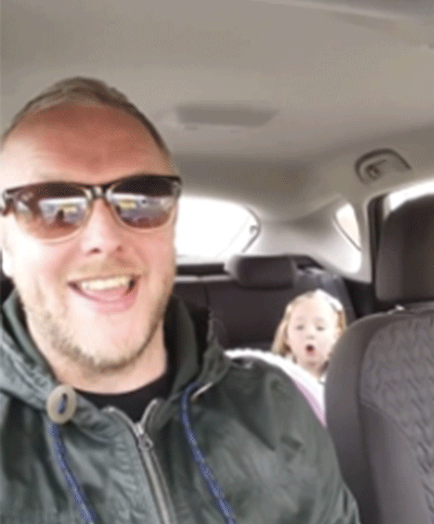 This dad isn't prepared to ever let his little daughter go.