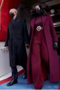 <p>The former first lady Michelle Obama wore an all-plum outfit by designer Sergio Hudson. </p>