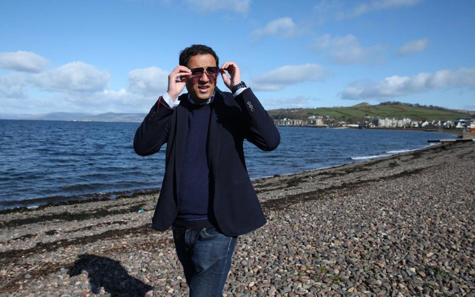 Anas Sarwar launches his plan in Largs -  Andrew Milligan/PA