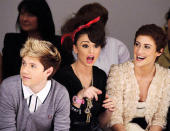 Showing a growing interest in fashion, Niall Horan joined Cher Lloyd and Katie Waissel FROW at the very.co.uk Christmas catwalk.