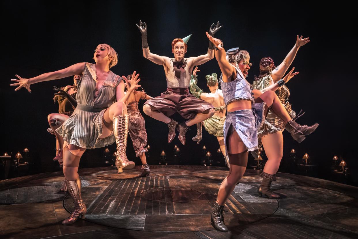 Eddie Redmayne, center, returns to Broadway in "Cabaret." He previously won a Tony Award in 2010 for John Logan's play "Red."