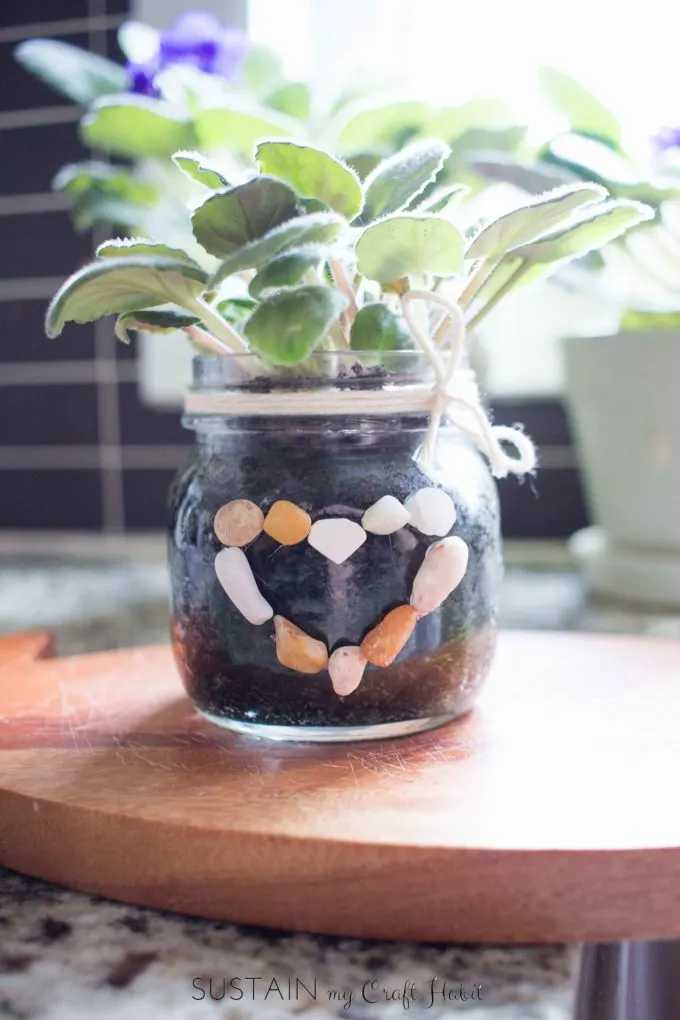 19) DIY Mason Jar Planter