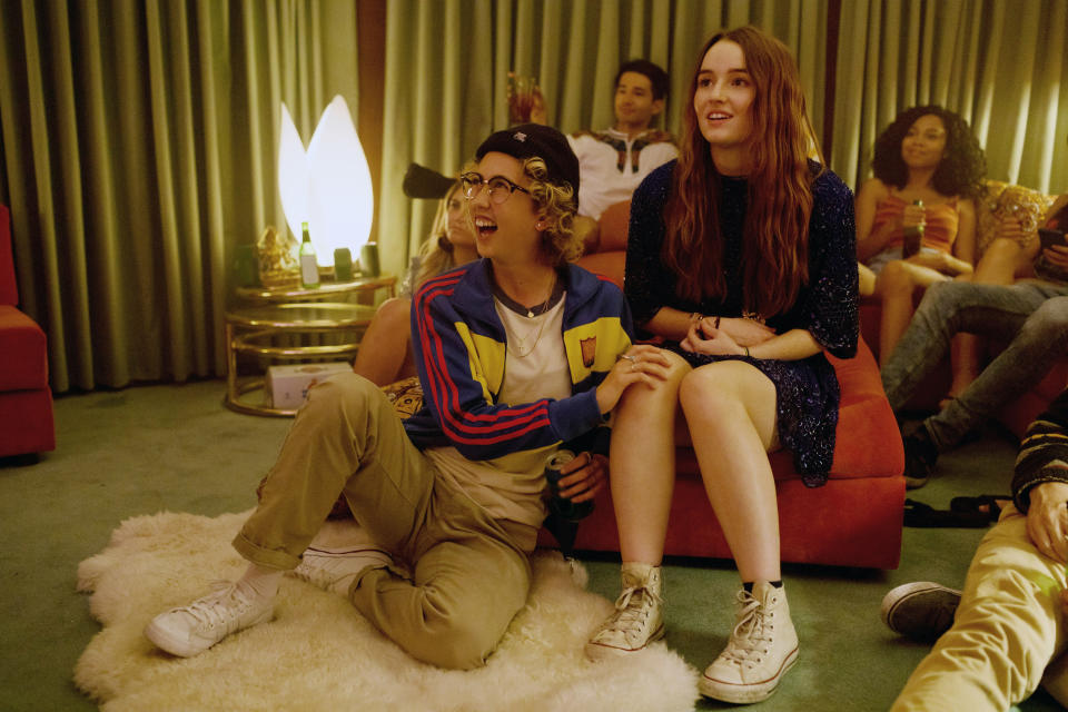 BOOKSMART, from left: Victoria Ruesga, Kaitlyn Dever, 2019. ph: Francois Duhamel / © Annapurna Pictures / courtesy Everett Collection