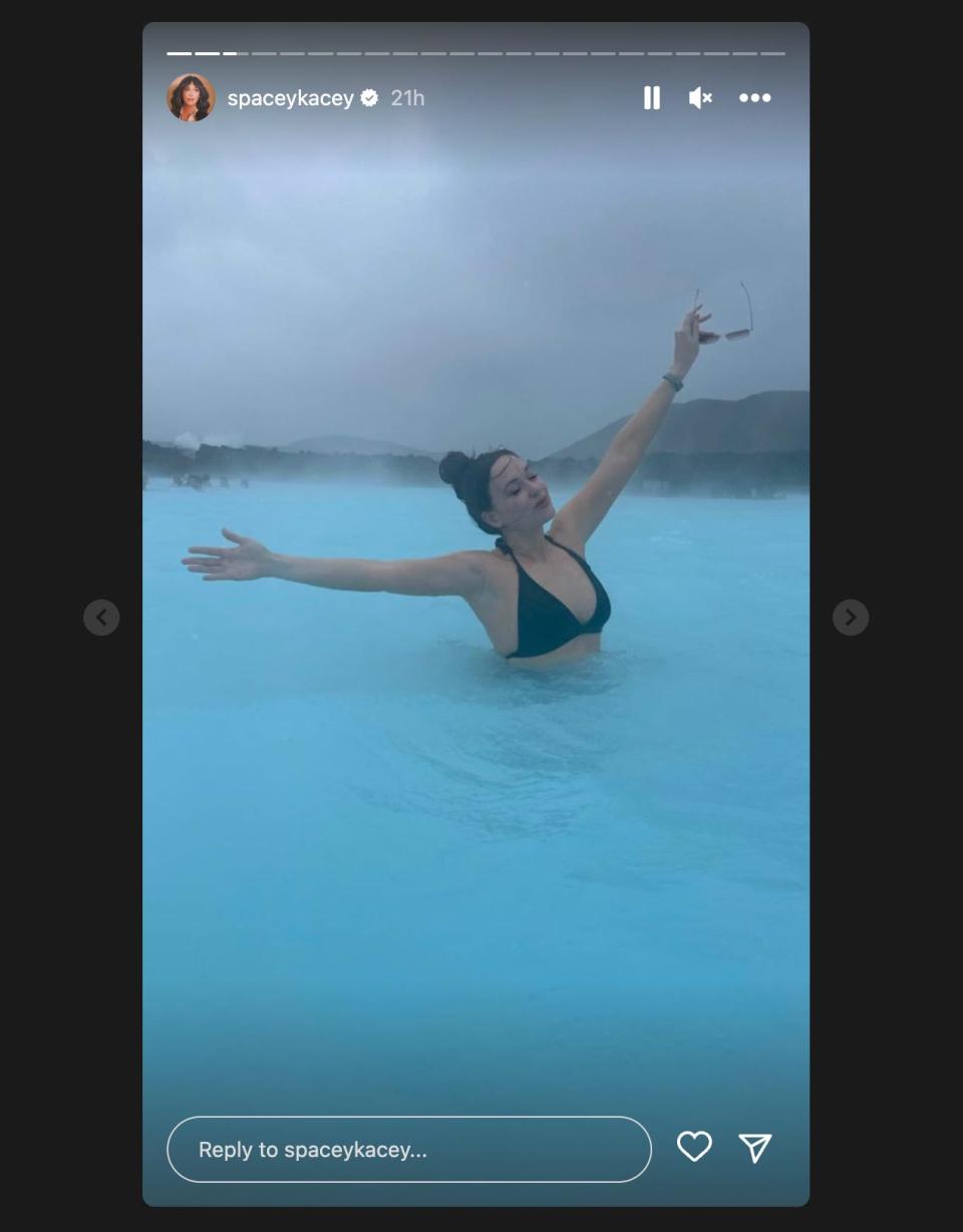 Kacey Musgraves at Iceland's Blue Lagoon.