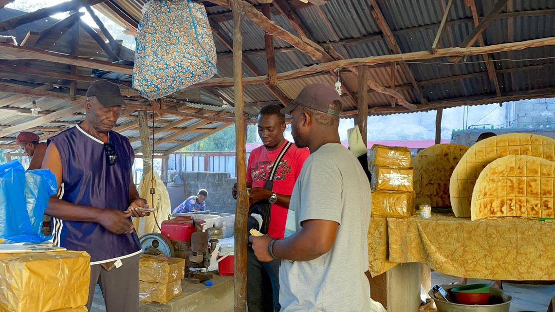 Auguste Boniface Prince, 78, runs a popular cassava bread making business in northern Haiti. He says it’s a tradition that has been passed from the island’s first inhabitants, the Taino Indians, to the enslaved Africans and that Haitians continue to take ownership of the staple.