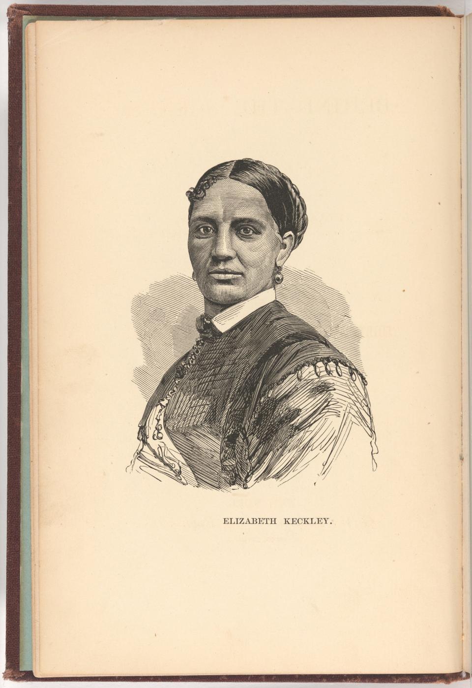 This portrait of Elizabeth Hobbs Keckly was the frontispiece, or an illustration facing the title page of a book, for her memoir Behind the Scenes, or Thirty Years a Slave and Four Years in the White House, published ca. 1868 by G.W. Carleton & Co.