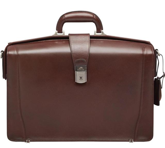 Loewe Goya Leather Briefcase in Brown for Men