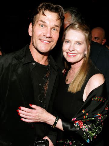 <p>Frazer Harrison/Getty</p> Patrick Swayze and Lisa Niemi Swayze pose at the premiere of MGM's 'Rocky Balboa' after party in 2006