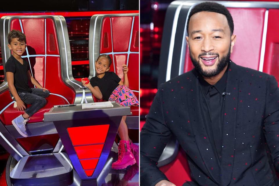 <p>John Legend/Instagram; Tyler Golden/NBC via Getty</p> John Legend (R), kids Miles and Luna