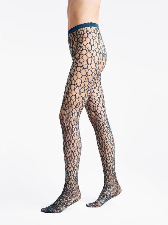 Wolford's Econyl fishnet tights made from recycled fishnets. (Wolford)