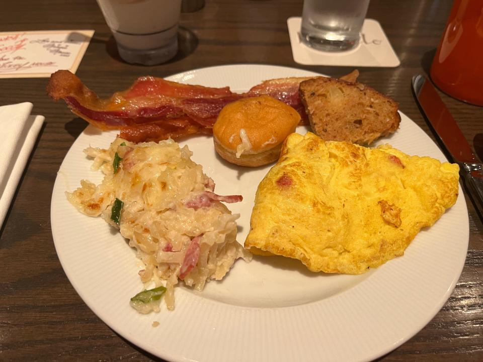 plate of food from ravello in the four seasons resort at disney world