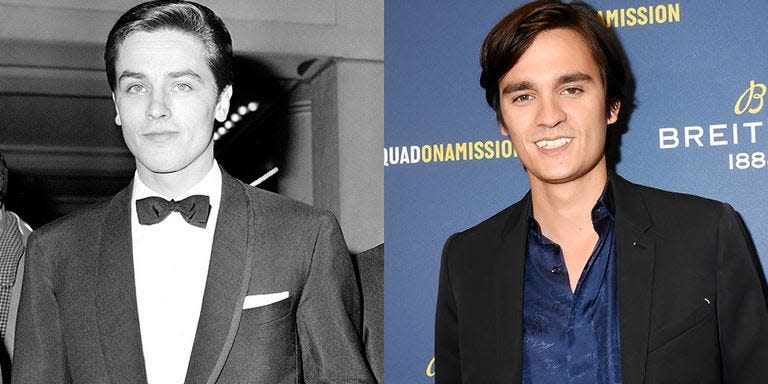 Alain Delon and Alain-Fabien Delon at 26