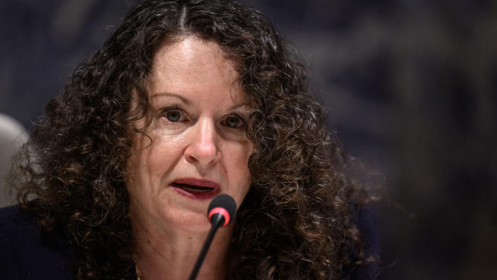 United States Ambassador to the United Nations Human Rights Council Michèle Taylor attends a hearing.