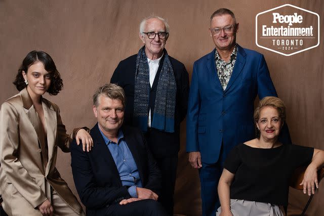 <p>Ben Trivett/Shutterstock</p> Alfonsina Carrocio, Peter Cattaneo, Jonathan Pryce, Jeffrey Charles Pope and Vivian El Jabar.