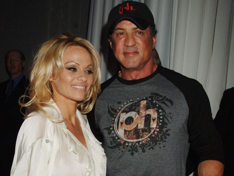 Pamela Anderson Sylvester Stallone next to each other