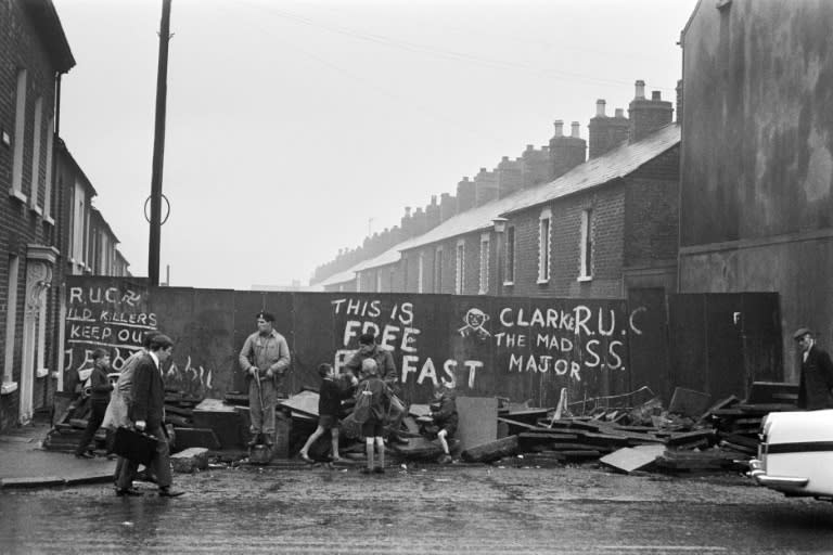 More than 3,500 people died in three decades of sectarian violence over British rule in Northern Ireland from the late 1960s (-)