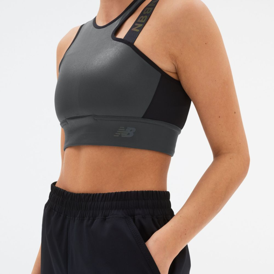 New Balance Q Speed Shape Shield Crop Bra Women Sports Bras. PHOTO: Shopee