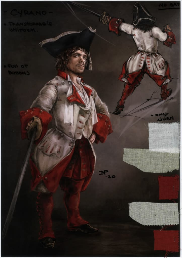 Costume design for Peter Dinklage’s Cyrano