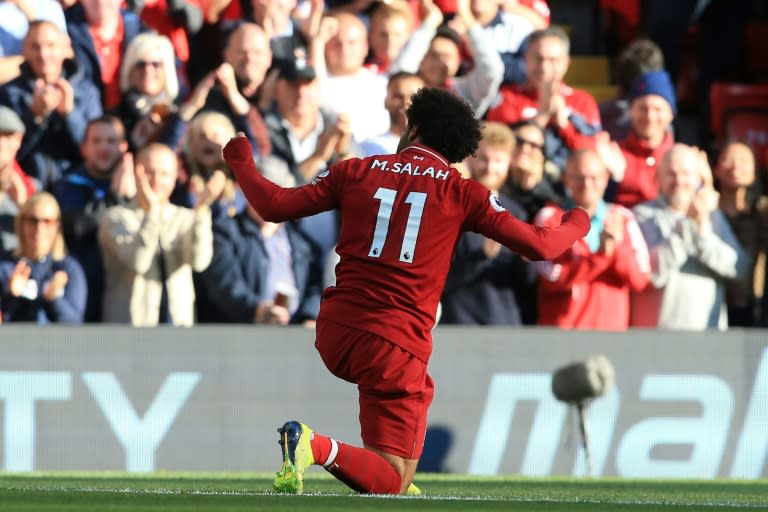 Egyptian star Mohamed Salah was again Liverpool's goal-scoring hero in a 1-0 victory over Brighton