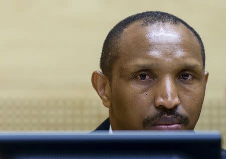 Congolese militia leader Bosco Ntaganda sits in the courtroom of the ICC (International Criminal Court) during the first day of his trial at the Hague in the Netherlands September 2, 2015. REUTERS/Michael Kooren