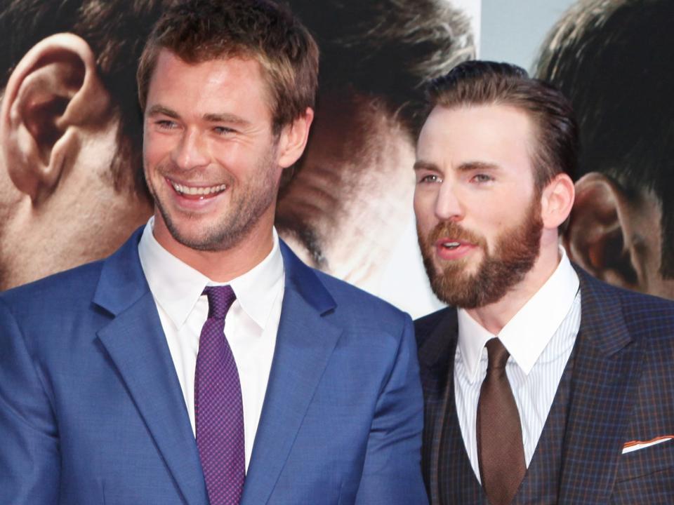 chris hemsworth and chris evans aprl 2015