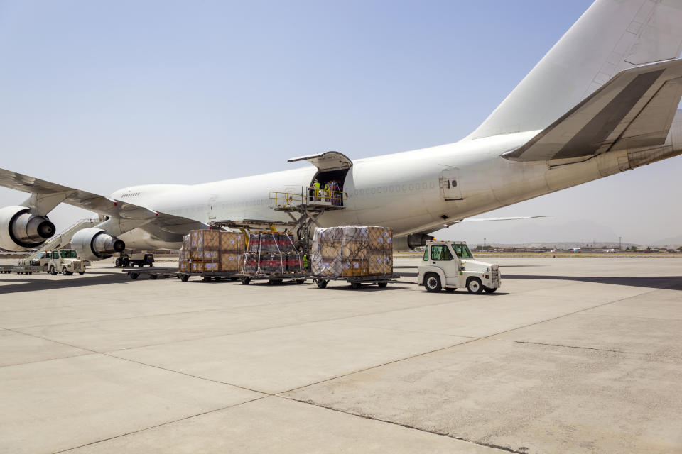 Beim Beladen des Flugzeuges bemerkte ein Arbeiter die Schlange. (Symbolbild: Getty)