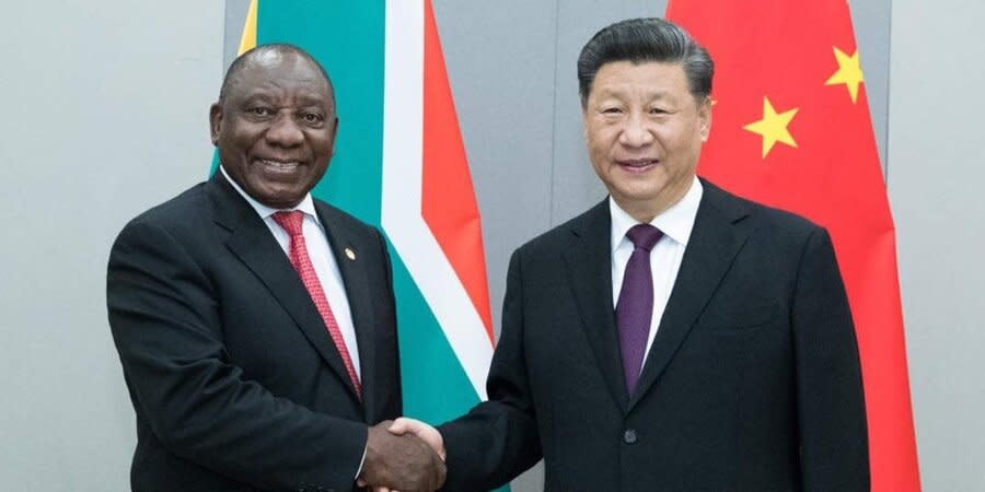 Presidents of South Africa and China, Cyril Ramaphosa and Xi Jinping