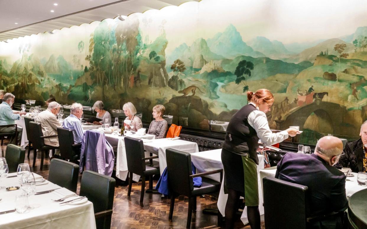 The restaurant at Tate Britain, featuring the mural by Rex Whistler - Getty
