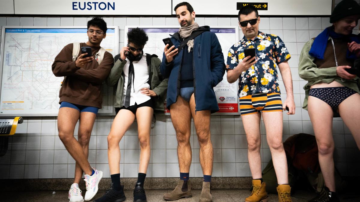 Underwear on full display as No Trousers Tube Ride returns to