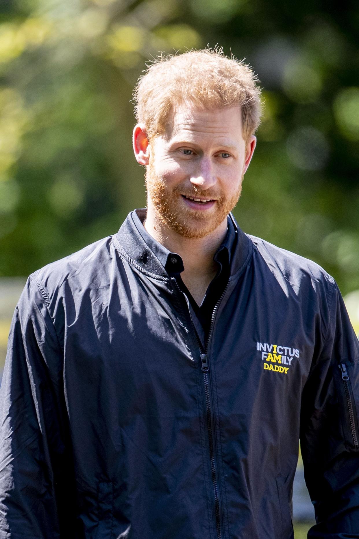 Prince Harry looks on during the presentation of the Invictus Games The Hague 2020, in The Hague, Netherlands, on May 9, 2019. - The fifth Invictus Games The Hague 2020, an international sporting event for wounded, injured and sick servicepersonnel, will be held in the Zuiderpark in 2020. (Photo by patrick van katwijk / ANP / AFP) / Netherlands OUT        (Photo credit should read PATRICK VAN KATWIJK/AFP/Getty Images)