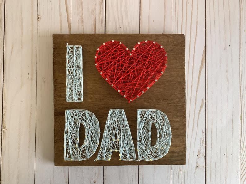 I Heart Dad String Art