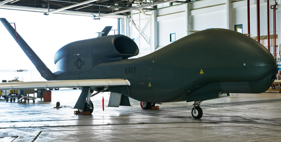 A Broad Area Maritime Surveillance Demonstrator (BAMS-D) unmanned aircraft system