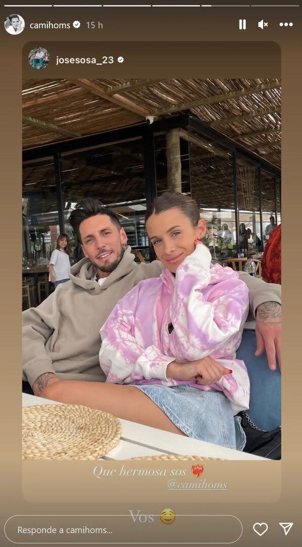 Cami Homs se mostró feliz y de vacaciones con su novio, José Sosa, a pesar de los dichos de su ex