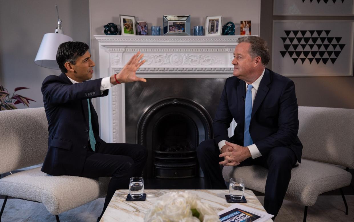 Rishi Sunak spoke to Piers Morgan in an interview to mark his 100th day in Number 10 - Simon Walker /No 10 Downing Street