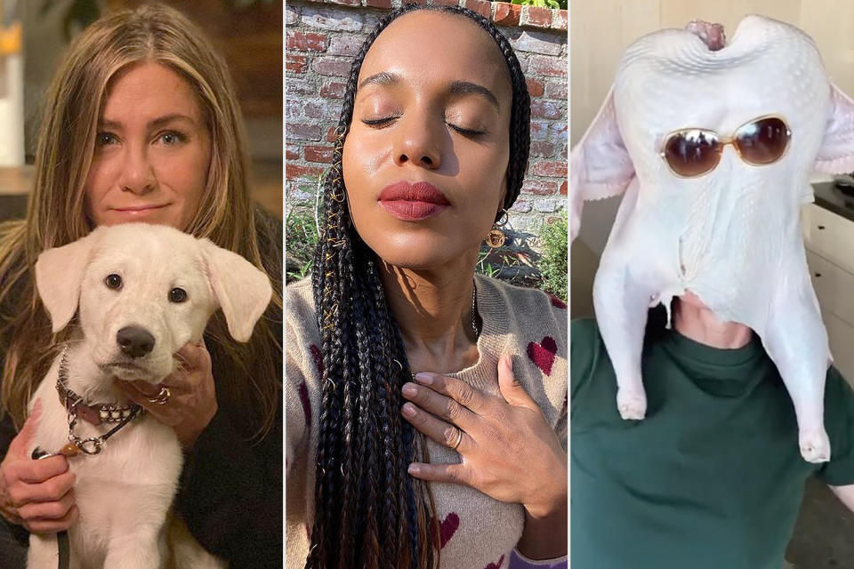 How Celebs Celebrated Thanksgiving This Year, From Furry Friends to Dance Parties