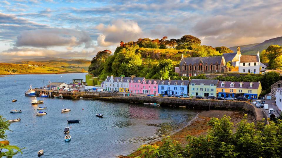 View on Portree, Isle of Skye, Scotland