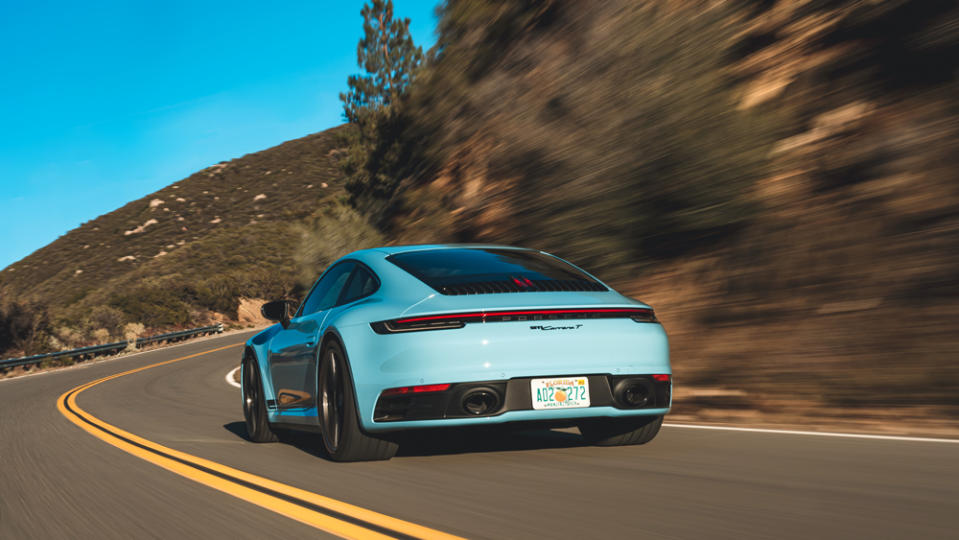 Driving a 2023 Porsche 911 Carrera T.