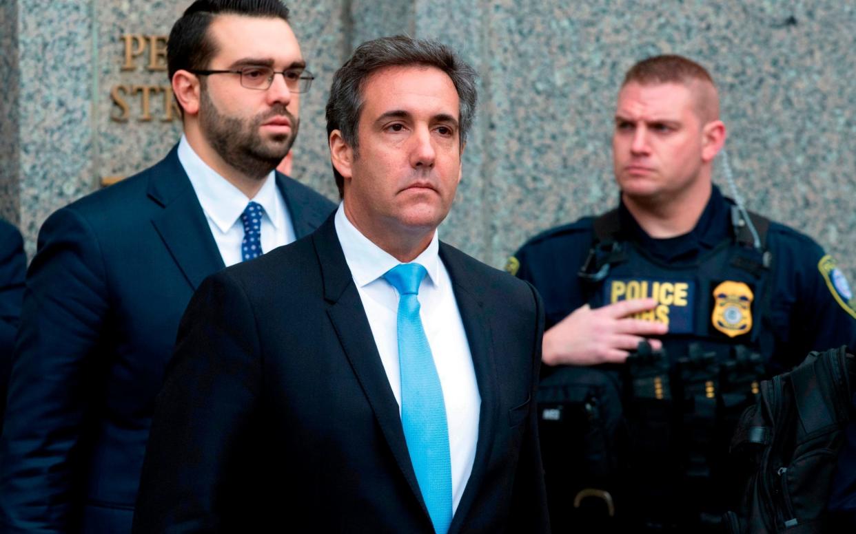 President Donald Trump's personal attorney Michael Cohen leaves federal court, in New York - AP