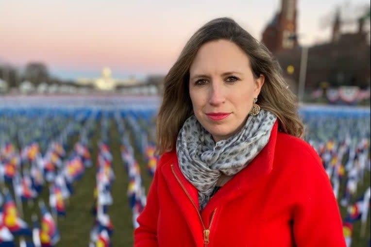 Cordelia Lynch on the National Mall ahead of the Inauguration Sky News