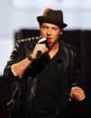 LAS VEGAS, NV - SEPTEMBER 24: Actor Cory Monteith speaks onstage at the iHeartRadio Music Festival held at the MGM Grand Garden Arena on September 24, 2011 in Las Vegas, Nevada. (Photo by Ethan Miller/Getty Images for Clear Channel)