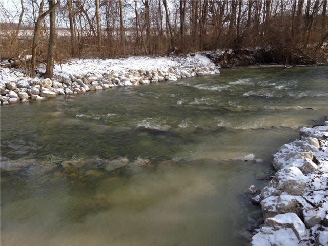 Rock ramps were installed in portions of the River Raisin to reproduce the natural river flow while allowing for some dams to be left in place.  Local Monroe residents, including Dick Micka, Daniel Stefanski and Frank Nagy, joined the River Raisin Public Advisory Council to advocate for river restoration.