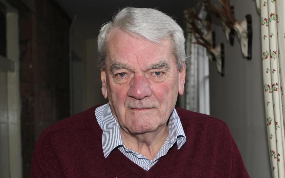 Holocaust denier David Irving photographed at his secret hideaway in the Scottish Highlands. - Credit: Peter Jolly/REX/Shutterstock